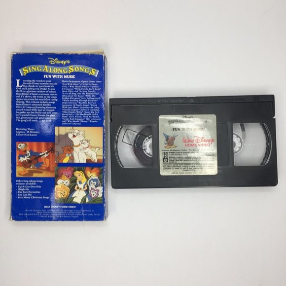 Vintage Set 6 Disney's Sing Along Songs VHS Be Guest Bare Necessities Christmas - Picture 7 of 14